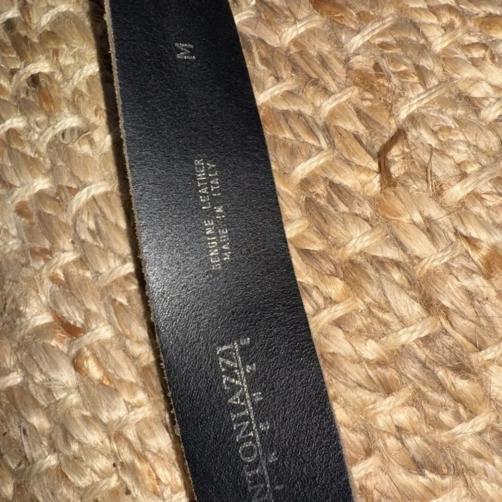 ANTONAZZI Firenze Italian Leather Belt M – Silver Floral Studded, Boho nwot